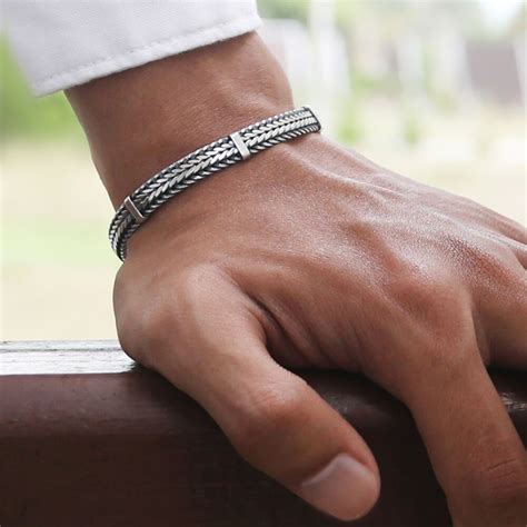 silver bracelets for men